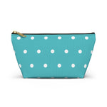 Polka Dots Accessory Pouch w T-bottom