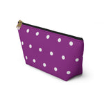 Polka Dots Accessory Pouch w T-bottom