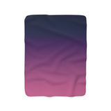 Color Gradient Sherpa Fleece Blanket