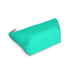 Blue Green Accessory Pouch w T-bottom