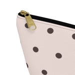 Polka Dots Accessory Pouch w T-bottom