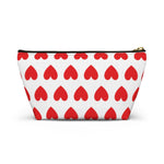 Love Hearts Accessory Pouch w T-bottom