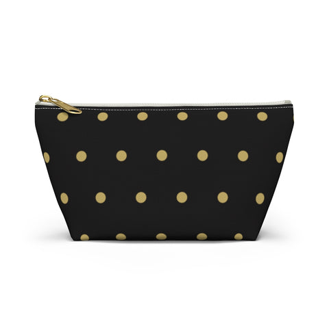 Polka Dots Accessory Pouch w T-bottom