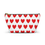 Love Hearts Accessory Pouch w T-bottom