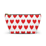 Love Hearts Accessory Pouch w T-bottom