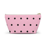 Polka Dots Accessory Pouch w T-bottom