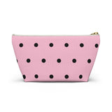 Polka Dots Accessory Pouch w T-bottom