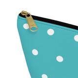 Polka Dots Accessory Pouch w T-bottom