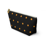 Polka Dots Accessory Pouch w T-bottom