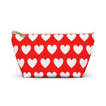 Love Hearts Accessory Pouch w T-bottom