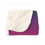 Color Gradient Sherpa Fleece Blanket