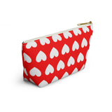 Love Hearts Accessory Pouch w T-bottom