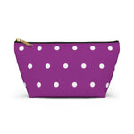 Polka Dots Accessory Pouch w T-bottom