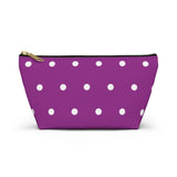 Polka Dots Accessory Pouch w T-bottom