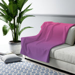 Color Gradient Sherpa Fleece Blanket