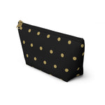 Polka Dots Accessory Pouch w T-bottom