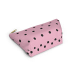 Polka Dots Accessory Pouch w T-bottom