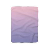 Color Gradient Sherpa Fleece Blanket