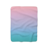 Color Gradient Sherpa Fleece Blanket