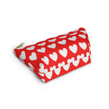 Love Hearts Accessory Pouch w T-bottom