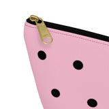 Polka Dots Accessory Pouch w T-bottom